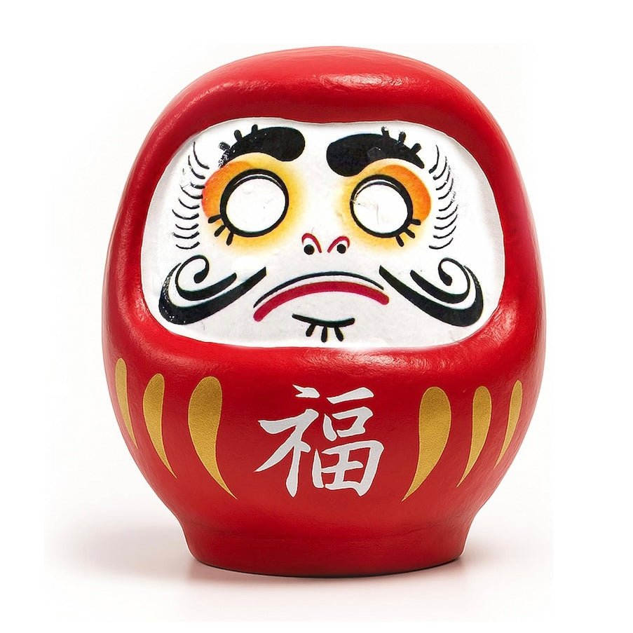 SAMSARA - DARUMA GRANDE Bambola Amuleto Portafortuna Giapponese Originale in Porcellana - ROSSO 50cm - Clorophilla Shop