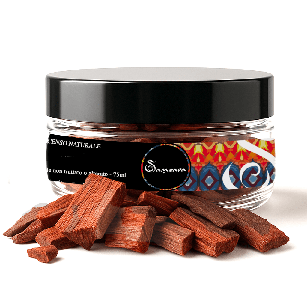 Samsara - LEGNO DI SANDALO ROSSO top quality dell'Andhra Pradesh in chips 1/4cm - Clorophilla Shop
