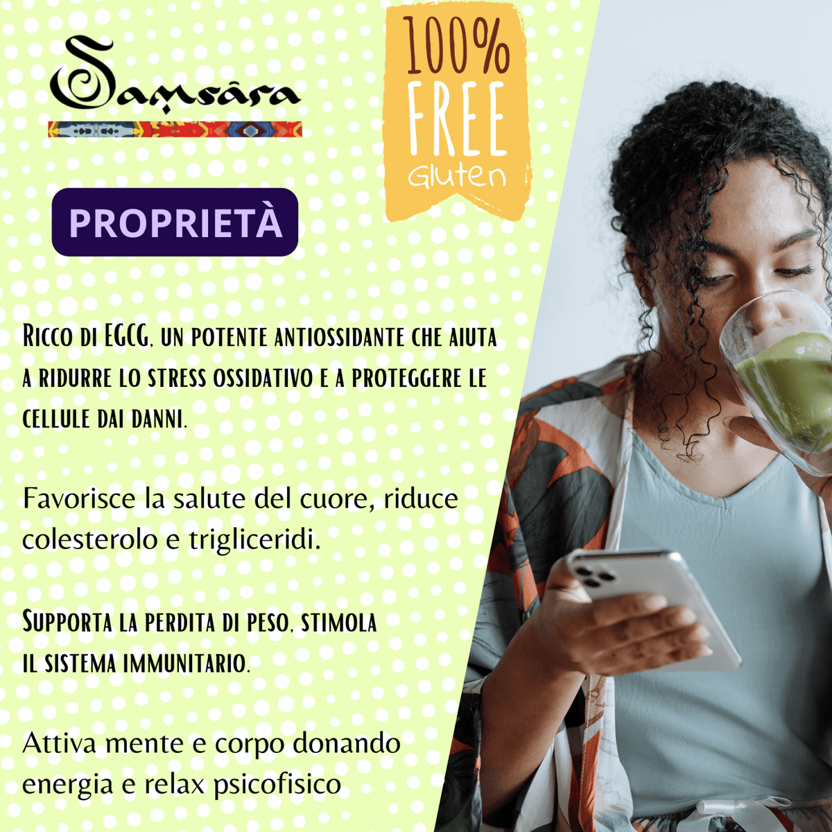 SAMSARA - Matcha Cerimoniale Grado Imperiale, YAME Fukuoka. Raccolta manuale, macinatura pietra, no vapore, EGCG testato, e-guida, 25g - Clorophilla Shop