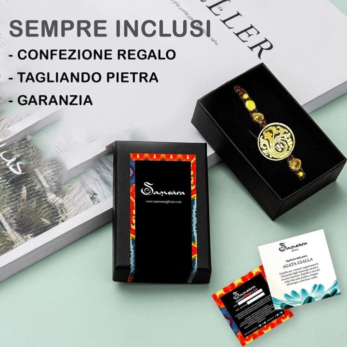 Samsara Portachiavi Tibetano artigianale in Turchese Africano e ottone - Energia positiva e protezione - Clorophilla Shop