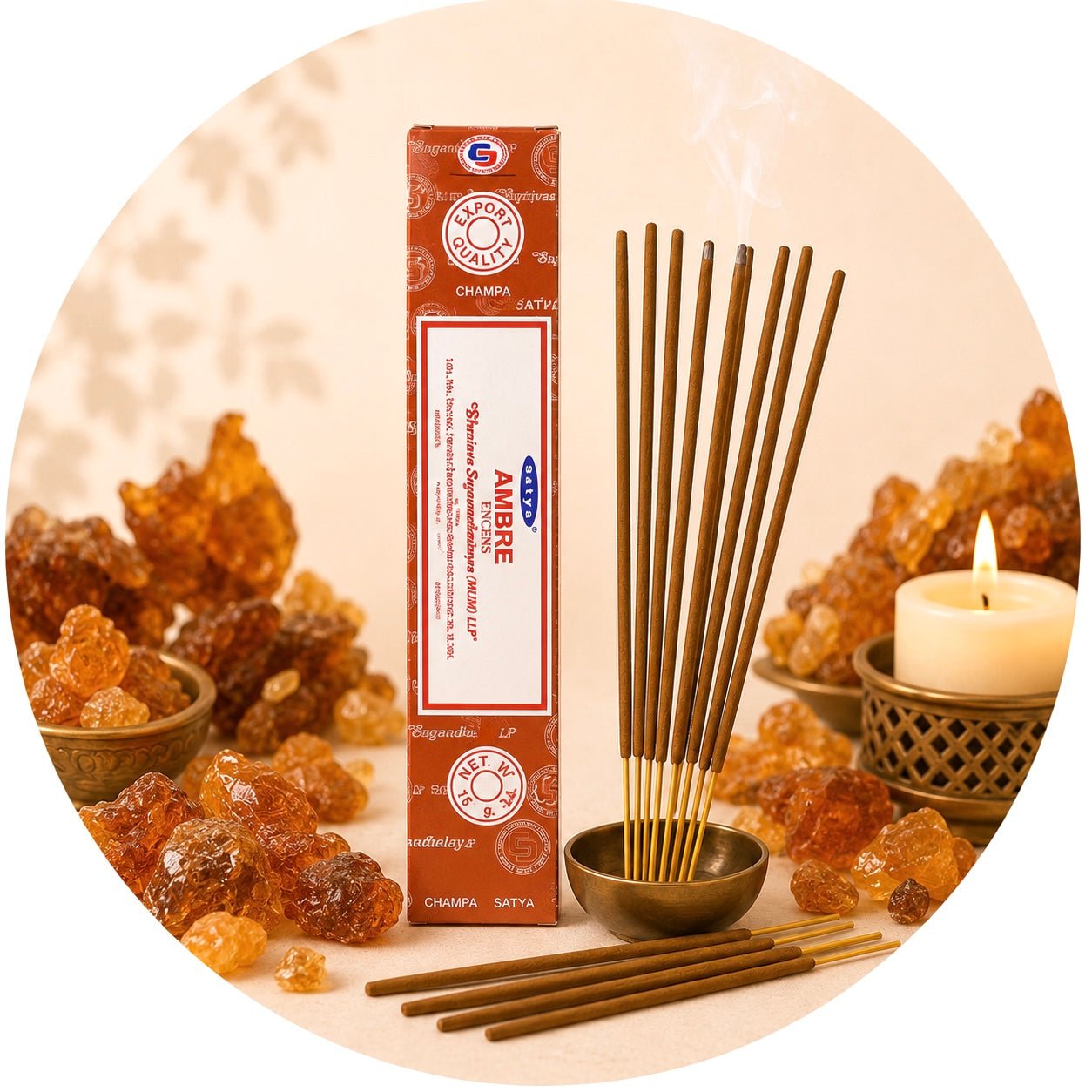 SATYA INCENSO IN BASTONCINI - Ambra - Clorophilla Shop
