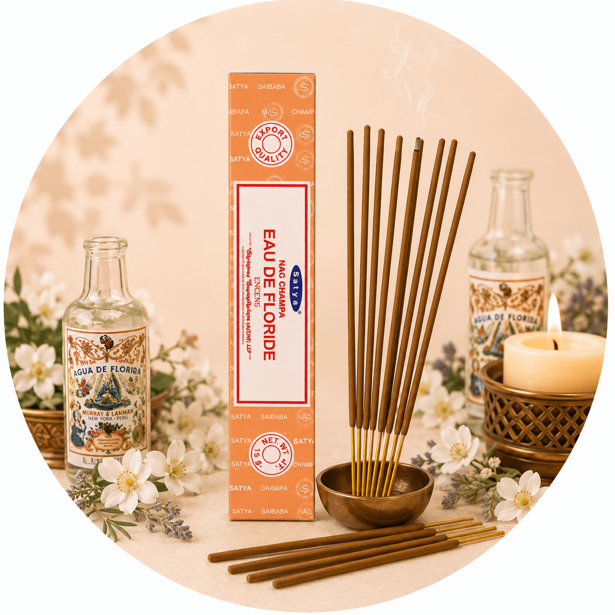 SATYA INCENSO IN BASTONCINI - Florida water - Clorophilla Shop