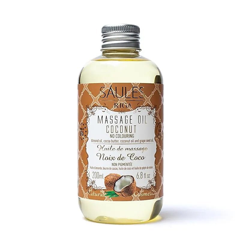 Saules Fabrika Olio da massaggio naturale Cocco - Prevenzione Smagliature - Clorophilla Shop