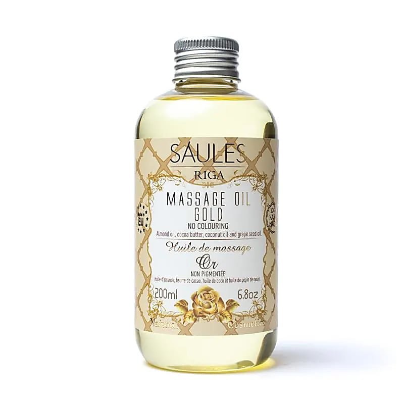 Saules Fabrika Olio da massaggio naturale Gold - Lenitivo e Rigenerante - Clorophilla Shop