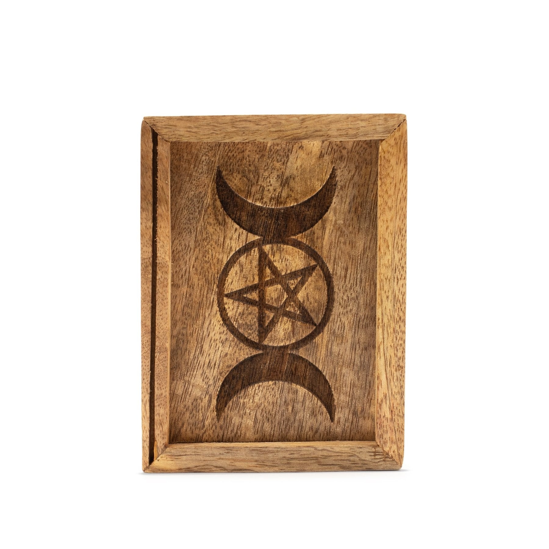 SCATOLA PORTA TAROCCHI - Tripla luna e pentacolo - Clorophilla Shop