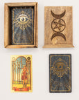 SCATOLA PORTA TAROCCHI - Tripla luna e pentacolo - Clorophilla Shop