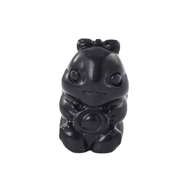 Scultura drago in pietra vera in miniatura - Pietra Shungite purificazione energetica - Clorophilla Shop