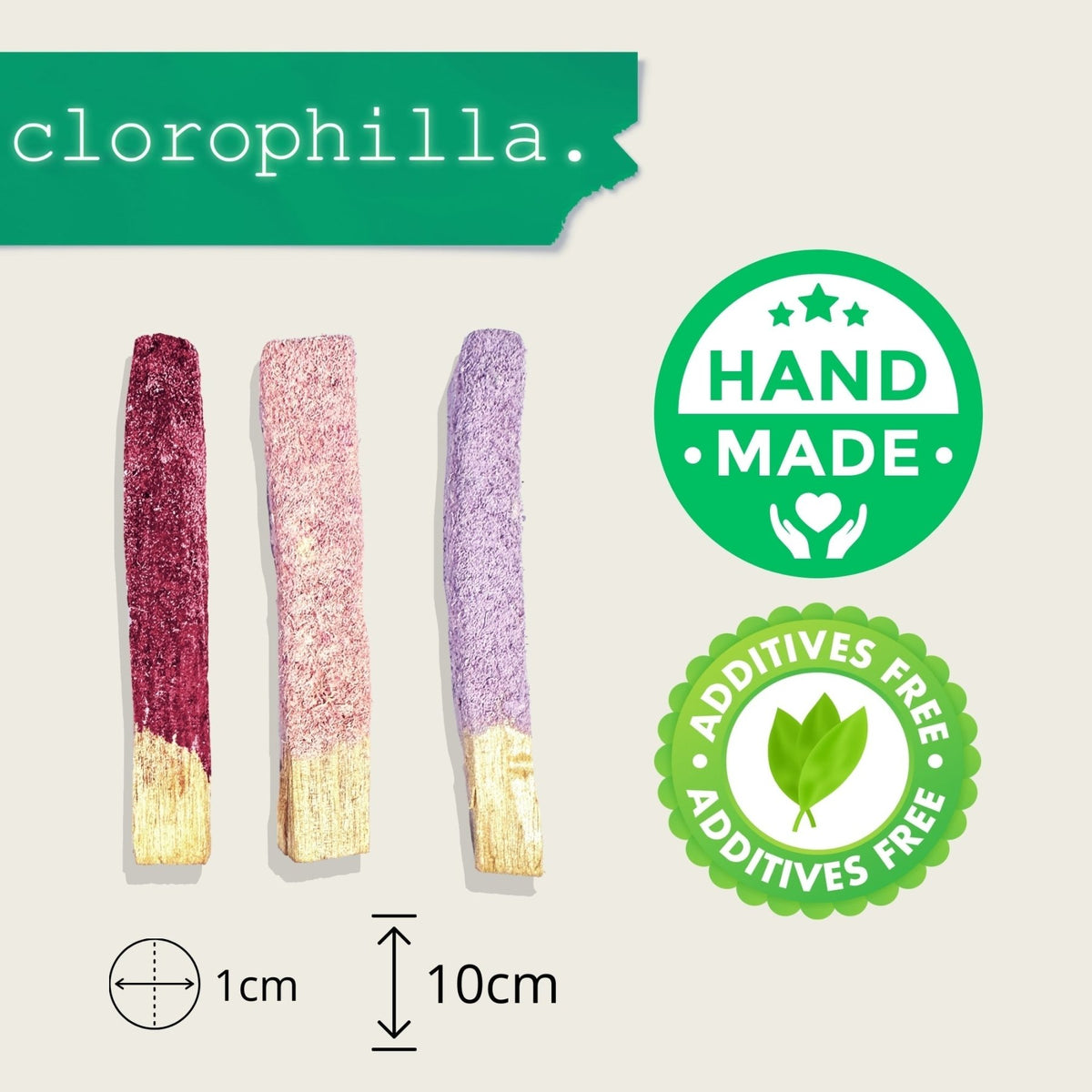 SET BASTONCINI LEGNO DI PALO SANTO RICOPERTI - Lavanda, Rosa e Dragon's blood - Clorophilla Shop