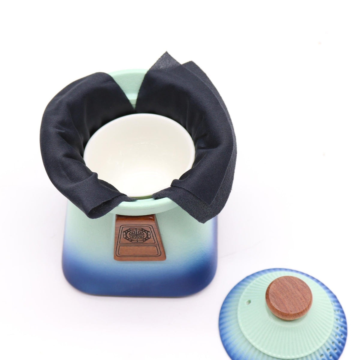 SET TEIERA E TAZZE - Tempio blu cielo - Clorophilla Shop
