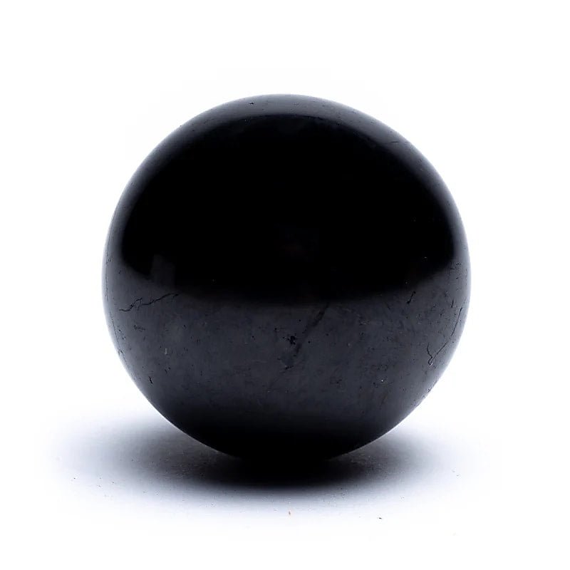 Sfera Feng Shui in Shungite Pietra Naturale - Proprietà assorbenti e antibatteriche - Cristalloterapia - Clorophilla Shop