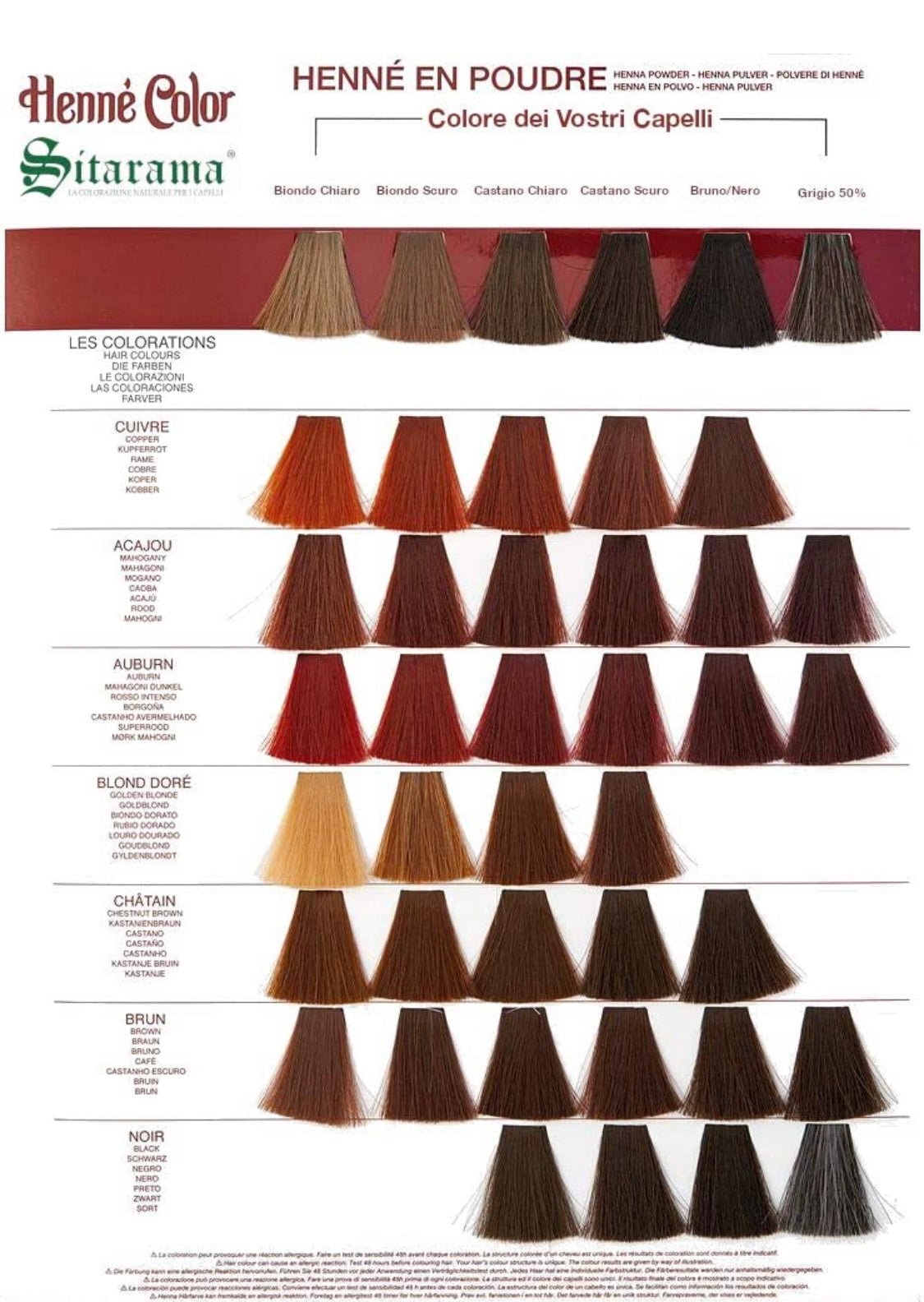 Sitarama Hennè Color tintura capelli in polvere - Rosso molto intenso 100g - Clorophilla Shop