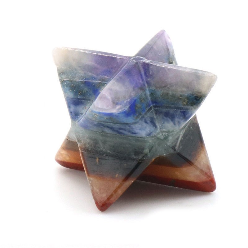 Stella Merkaba 7 Chakra in Pietre Naturali - equilibrio e connessione - Clorophilla Shop