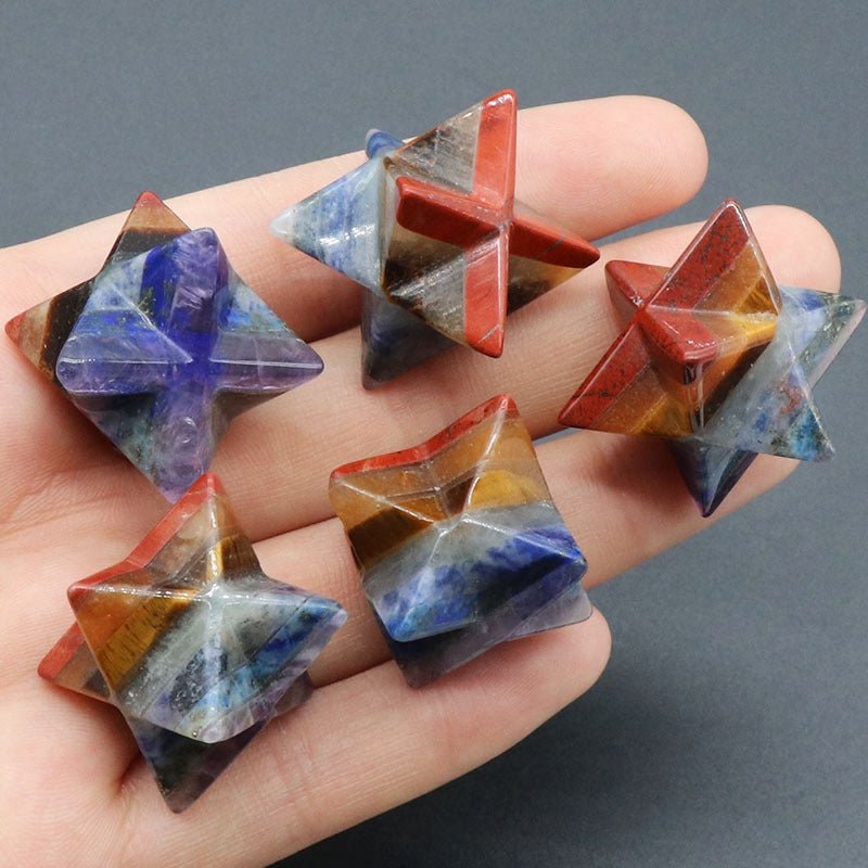Stella Merkaba 7 Chakra in Pietre Naturali - equilibrio e connessione - Clorophilla Shop