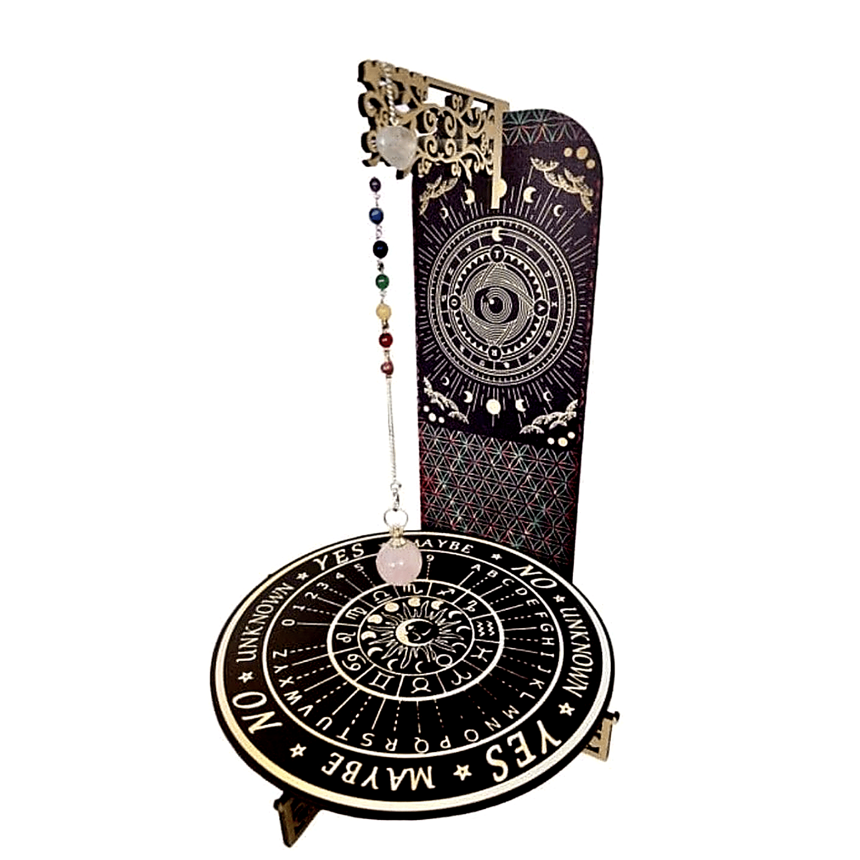 Tavoletta Divinatoria in legno per Pendolo - Tarocchi inglesi - Clorophilla Shop