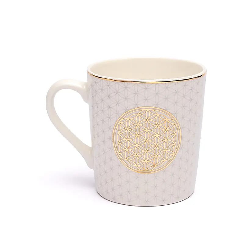 TAZZA CON FIORE DELLA VITA - Connessione con l'universo - Clorophilla Shop