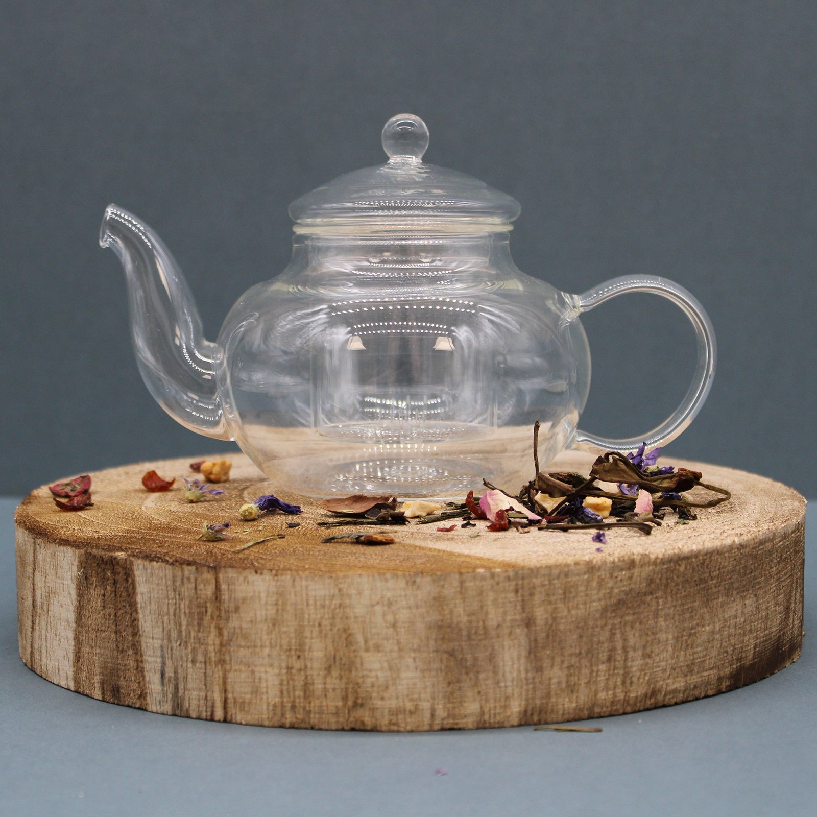 TEIERA IN VETRO CON INFUSORE - 400ml - Clorophilla Shop