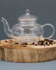 TEIERA IN VETRO CON INFUSORE - 400ml - Clorophilla Shop