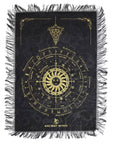 TELO DIVINATORIO SOLE NERO E ORO - Letture con pendolo, tarocchi e disposizione cristalli - Clorophilla Shop