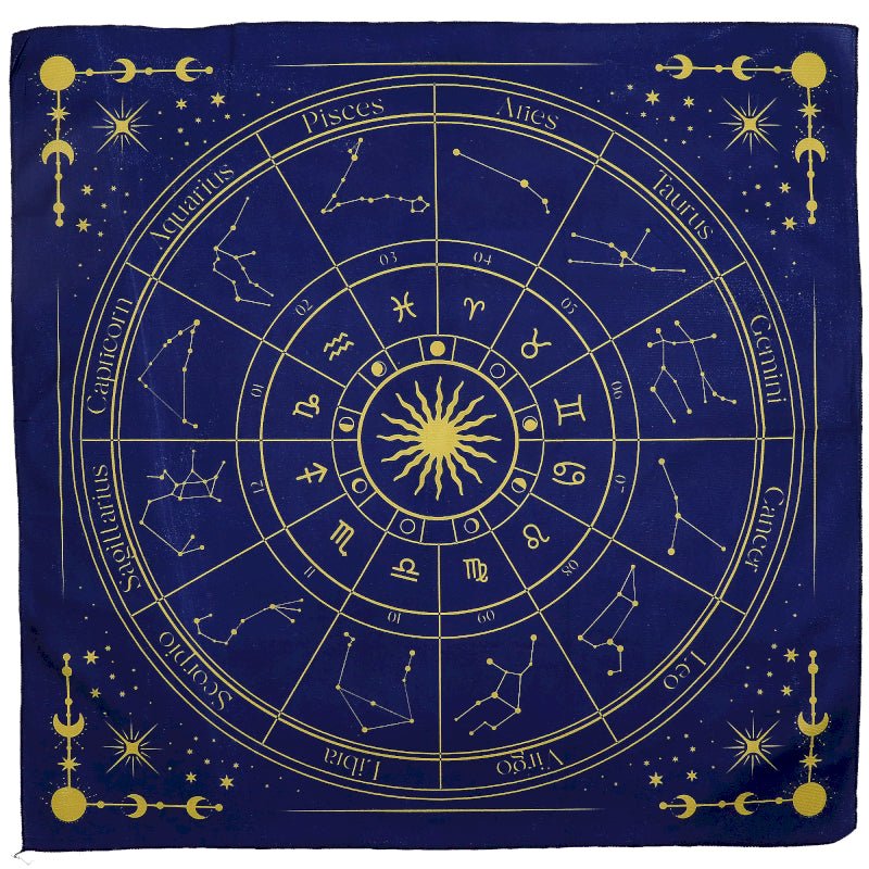TELO PER LA LETTURA DEI TAROCCHI - Zodiaco - Clorophilla Shop