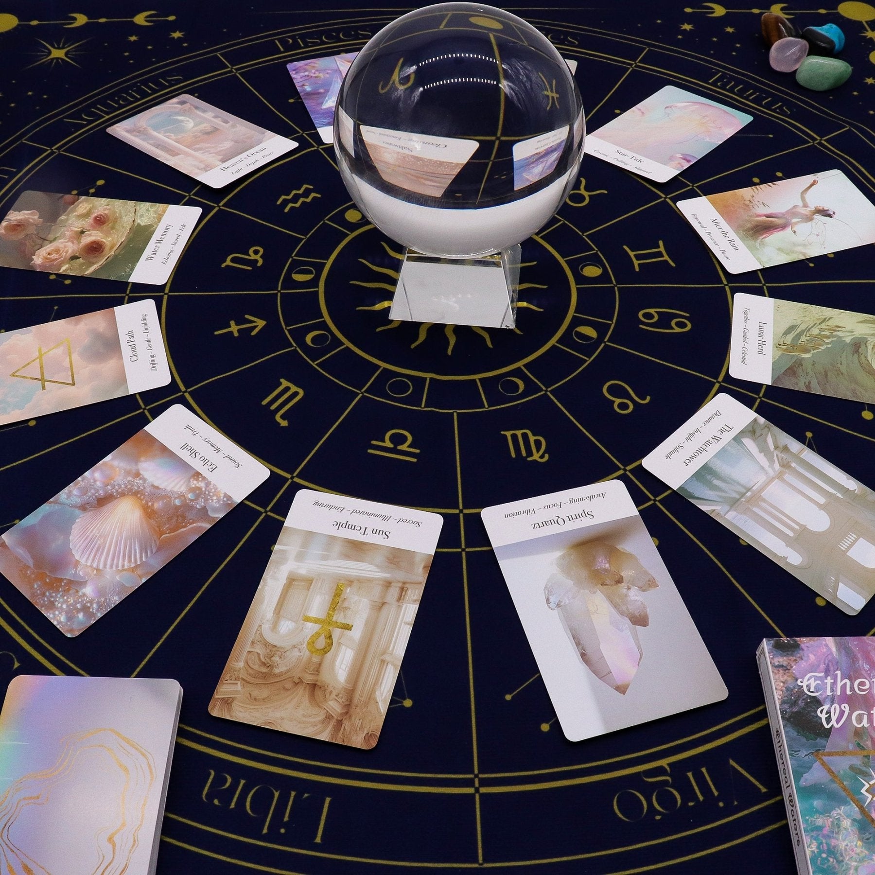 TELO PER LA LETTURA DEI TAROCCHI - Zodiaco - Clorophilla Shop
