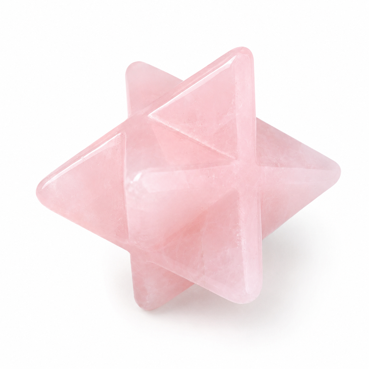 Merkaba in quarzo rosa naturale