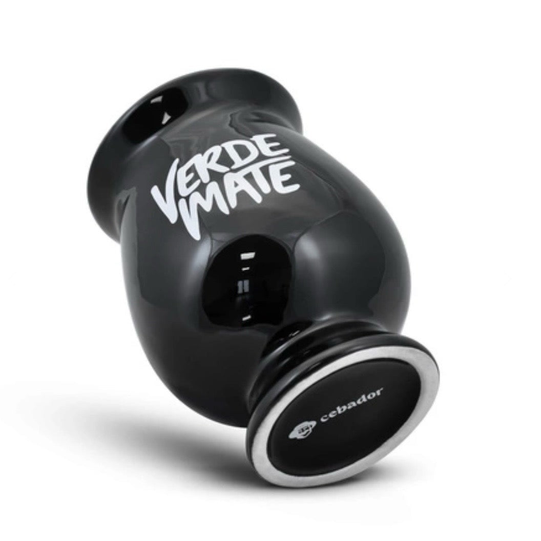 Verde Mate Calabaza in ceramica - Coppa per Yerba Mate nera 330ml - Clorophilla Shop