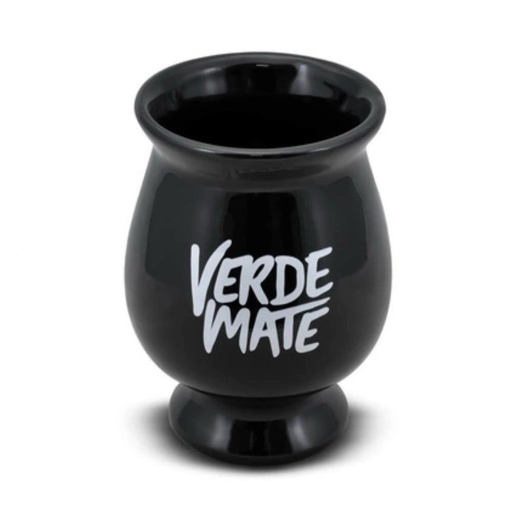 Verde Mate Calabaza in ceramica - Coppa per Yerba Mate nera 330ml - Clorophilla Shop