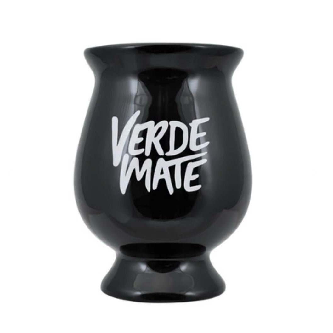 Verde Mate Calabaza in ceramica - Coppa per Yerba Mate nera 330ml - Clorophilla Shop