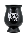 Verde Mate Calabaza in ceramica - Coppa per Yerba Mate nera 330ml - Clorophilla Shop