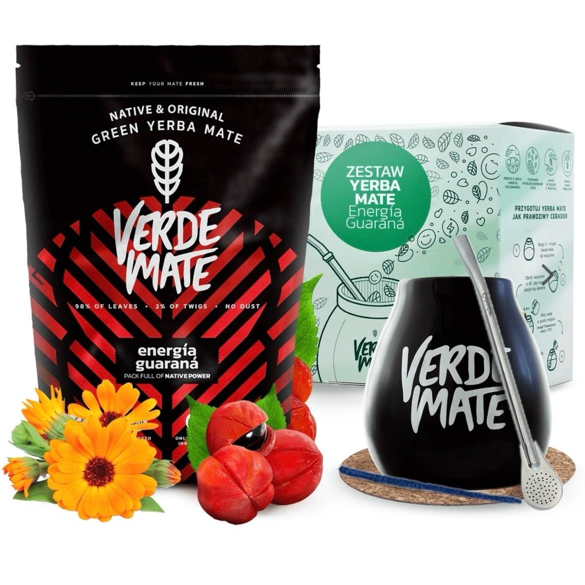 Verde Mate Set completo Yerba mate Energia Guaranà - Adatto a principianti ed esperti - Clorophilla Shop