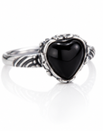 ANELLO CON AGATA NERA IN ARGENTO 925 - Protezione e Forza