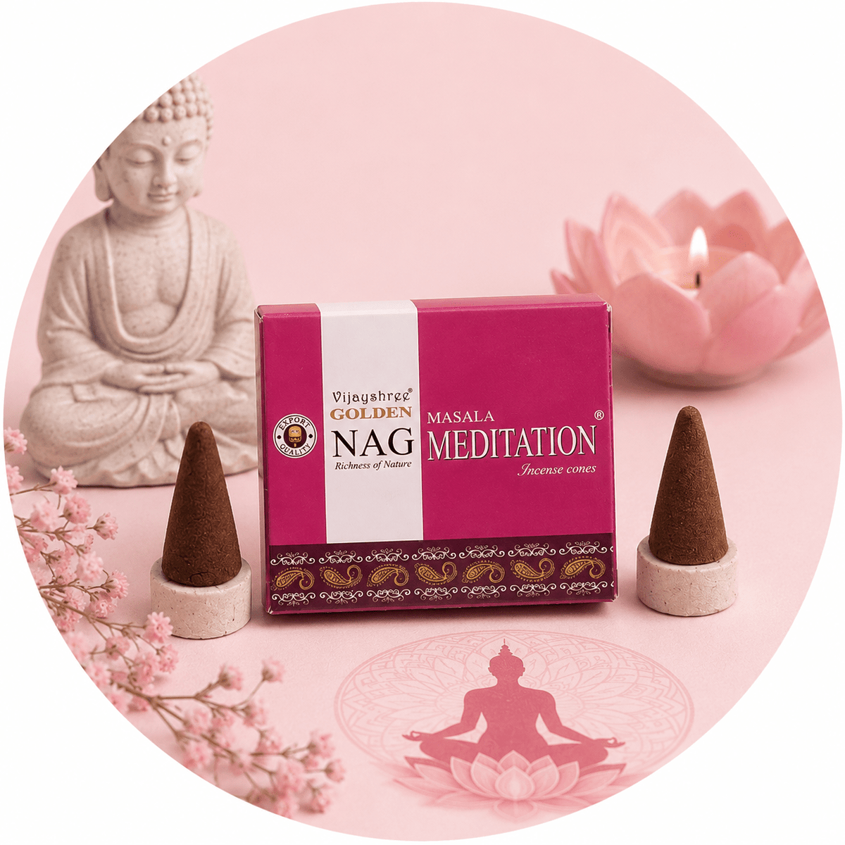 VIJAYSHREE CONI DI INCENSO - Meditazione - Clorophilla Shop