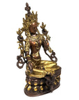 Statua Tara verde in Ottone color oro grande 37cm - 3,7kg