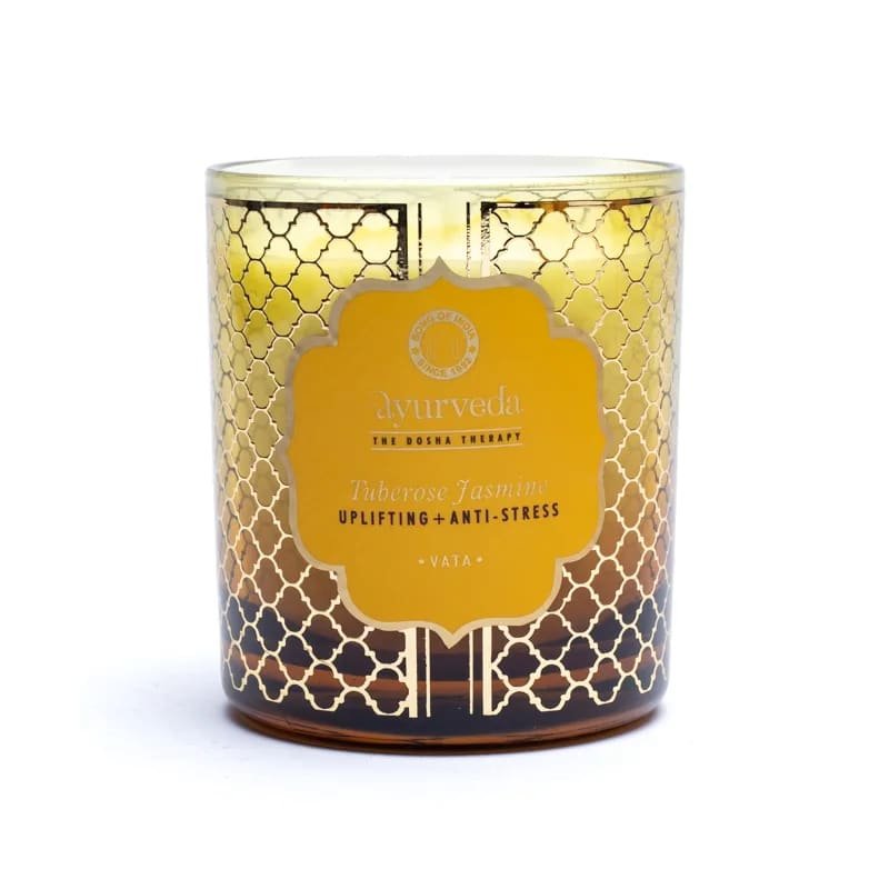 Ayurveda Candela profumata VATA Tuberose Jasmine - Fragranza Gelsomino - Clorophilla Shop