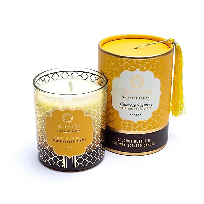 Ayurveda Candela profumata VATA Tuberose Jasmine - Fragranza Gelsomino - Clorophilla Shop