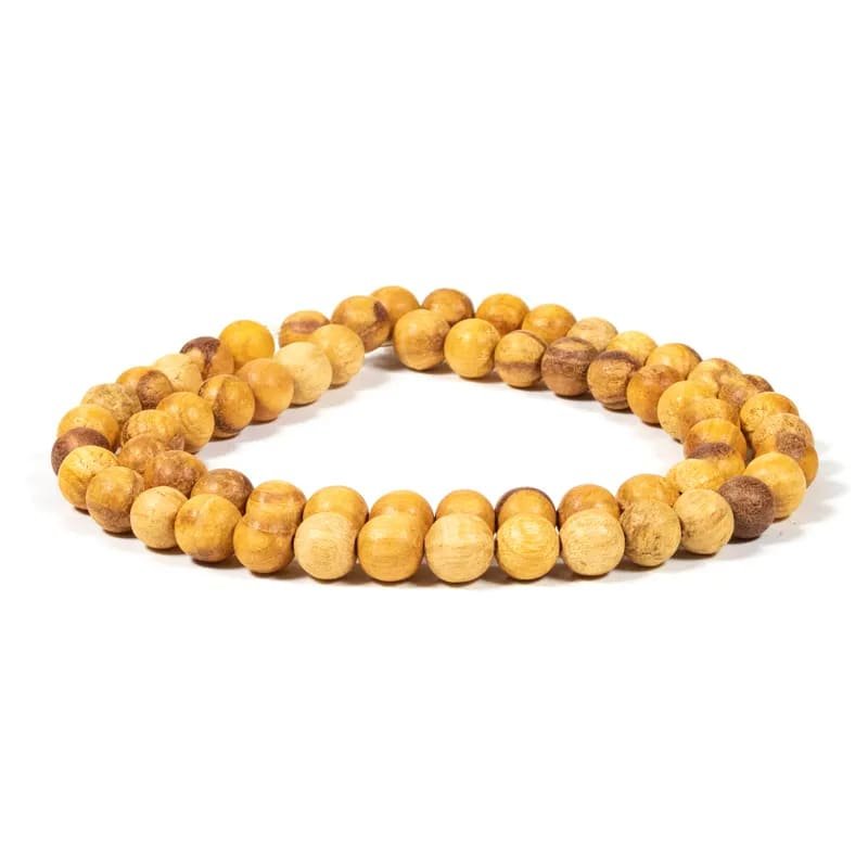 COLLANA IN PALO SANTO ELASTICA - Purificazione, energia positiva e armonia - Clorophilla Shop