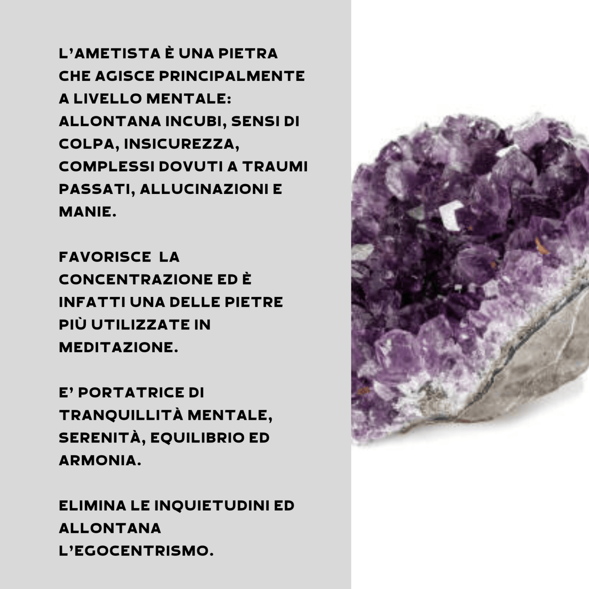 Drusa di Ametista curativa Grezza - Origine Brasile - Clorophilla Shop