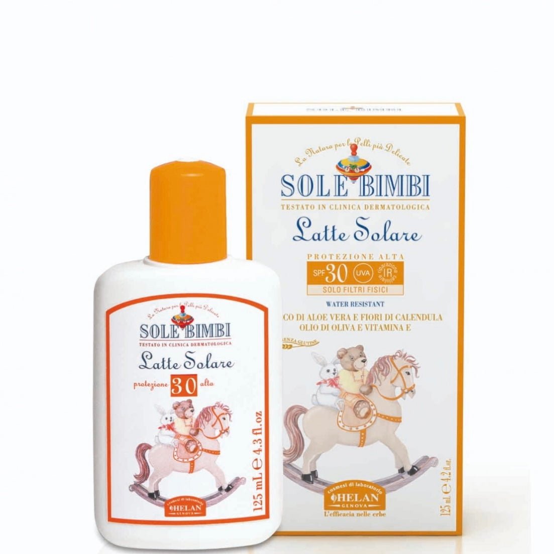 Helan Sole Bimbi - Latte protezione solare SPF30 water resistant 125ml - Clorophilla Shop