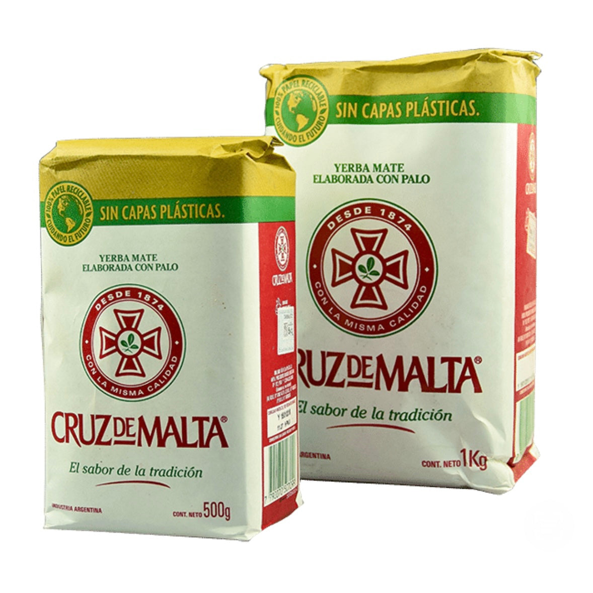 CRUZ DE MALTA - YERBA MATE in confezione da 500gr e 1kg - clorophilla-shop