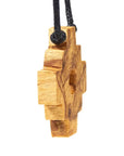 Collana Chakana croce Inca in Palo Santo - clorophilla-shop