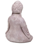 Statua di Buddha in vetro cemento portalumino - bicchiere di vetro incluso - 20cm