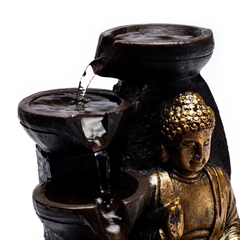 Fontana d&#39;acqua Zen con Buddha della Compassione - Luce LED integrata - clorophilla-shop