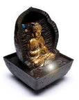 Fontana d'acqua Zen con Buddha in preghiera - Luce LED integrata - clorophilla-shop