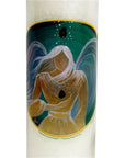 Candela Profumata Healing Angel Energy in Vetro alla Stearina con immagine Angelo Guaritore - 21cm - Durata 100 ore - clorophilla-shop