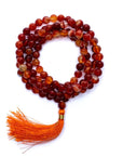 Mala Tibetana Corniola con Nappa - Collana Rosario 108 grani