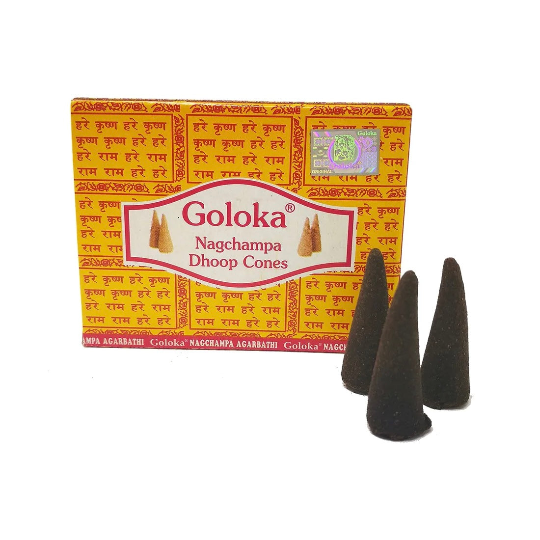 Goloka Nag Champa Incenso in Coni - Dhoop Cones 10pz - clorophilla-shop