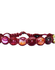 Samsara Bracciale tibetano Agata Rossa striata - Shamballa Gift Special Edition