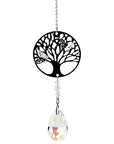 Albero della vita con Cristallo e goccia Arcobaleno Feng Shui - Da appendere a qualsiasi finestra soleggiata - Cattura-sole 30cm - clorophilla-shop