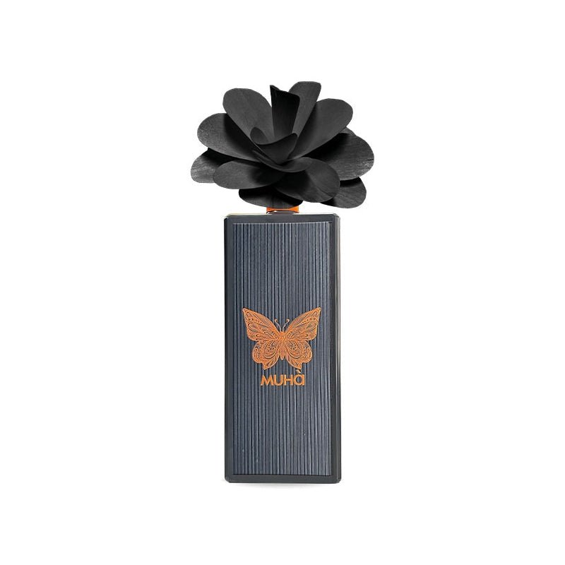 MUHÀ Art Diffuser Cedro e Bergamotto - Profumatore d'ambiente con rosa - 100ml / 200ml / 750ml - Clorophilla Shop