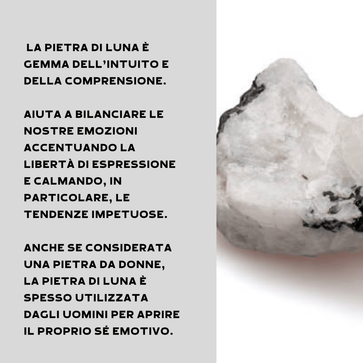 Pietra di Luna Grezza Origine India - Pietra da 3-5cm - Clorophilla Shop